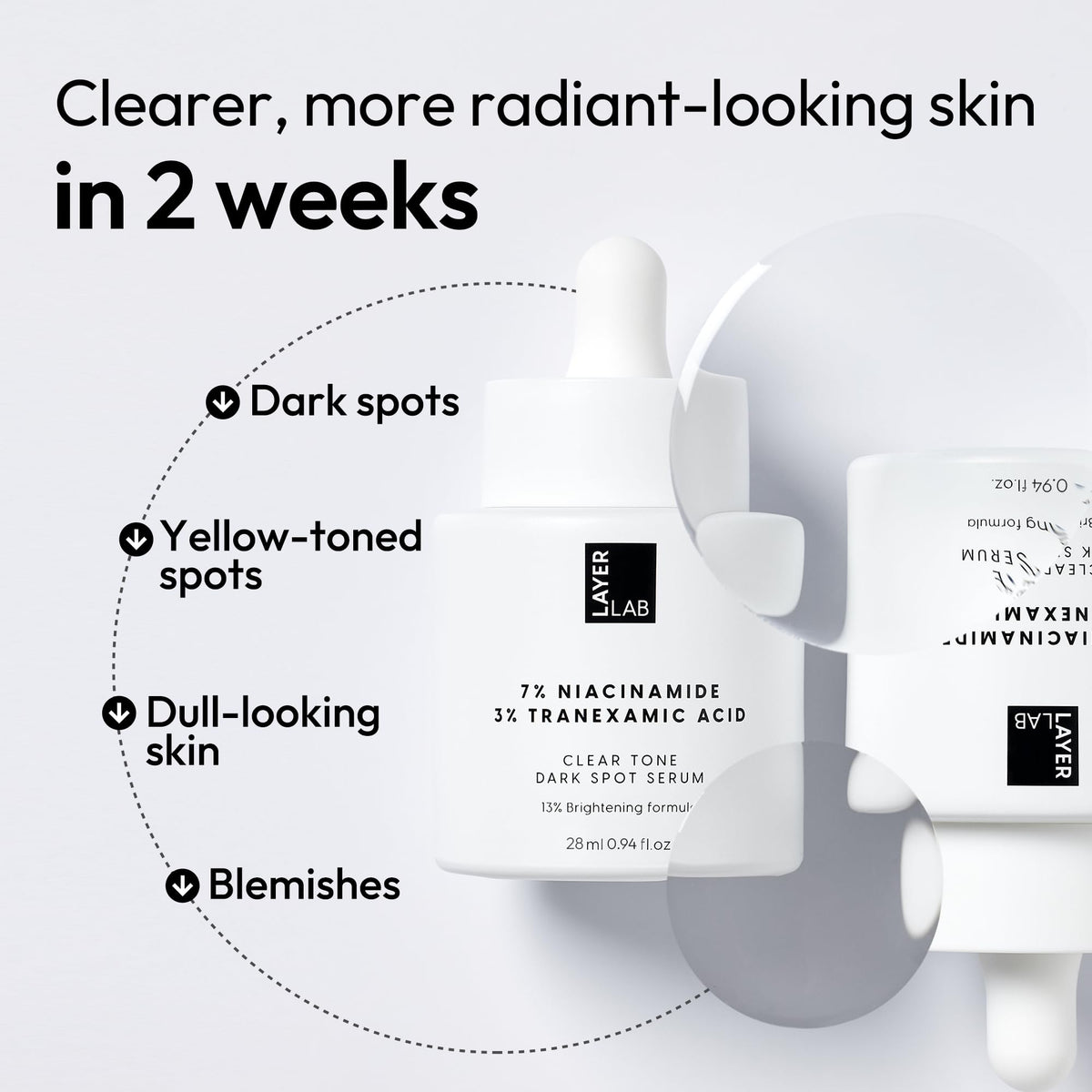LAYERLAB product applied on wrist showing texture and quick absorption benefit