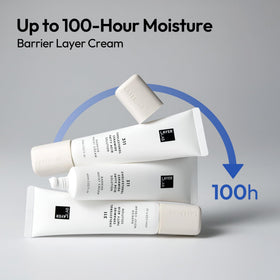 LAYERLAB ingredient composition image featuring ceramide cholesterol complex for barrier support
