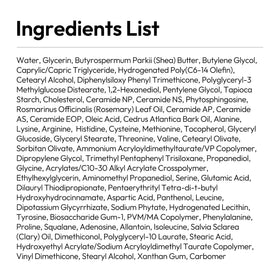 LAYERLAB shea butter and amino acids visual conveying nourishing ingredients and softening benefits