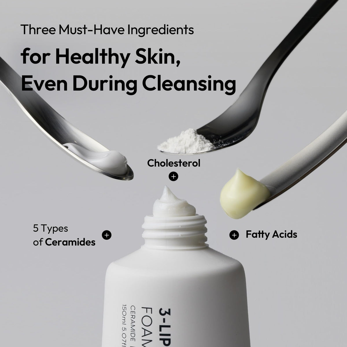 LAYERLAB thick foam lather on hand demonstrating soft cleansing