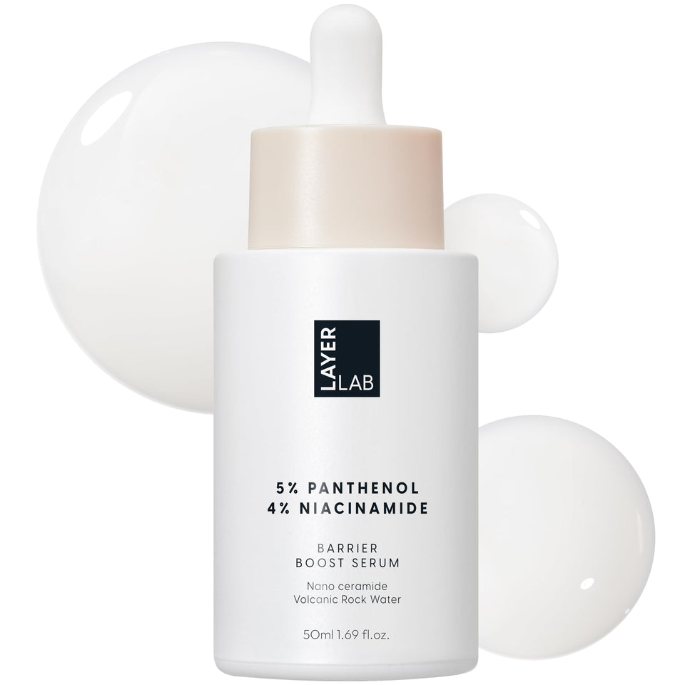 LAYERLAB front label bottle showing product and size for clear identification