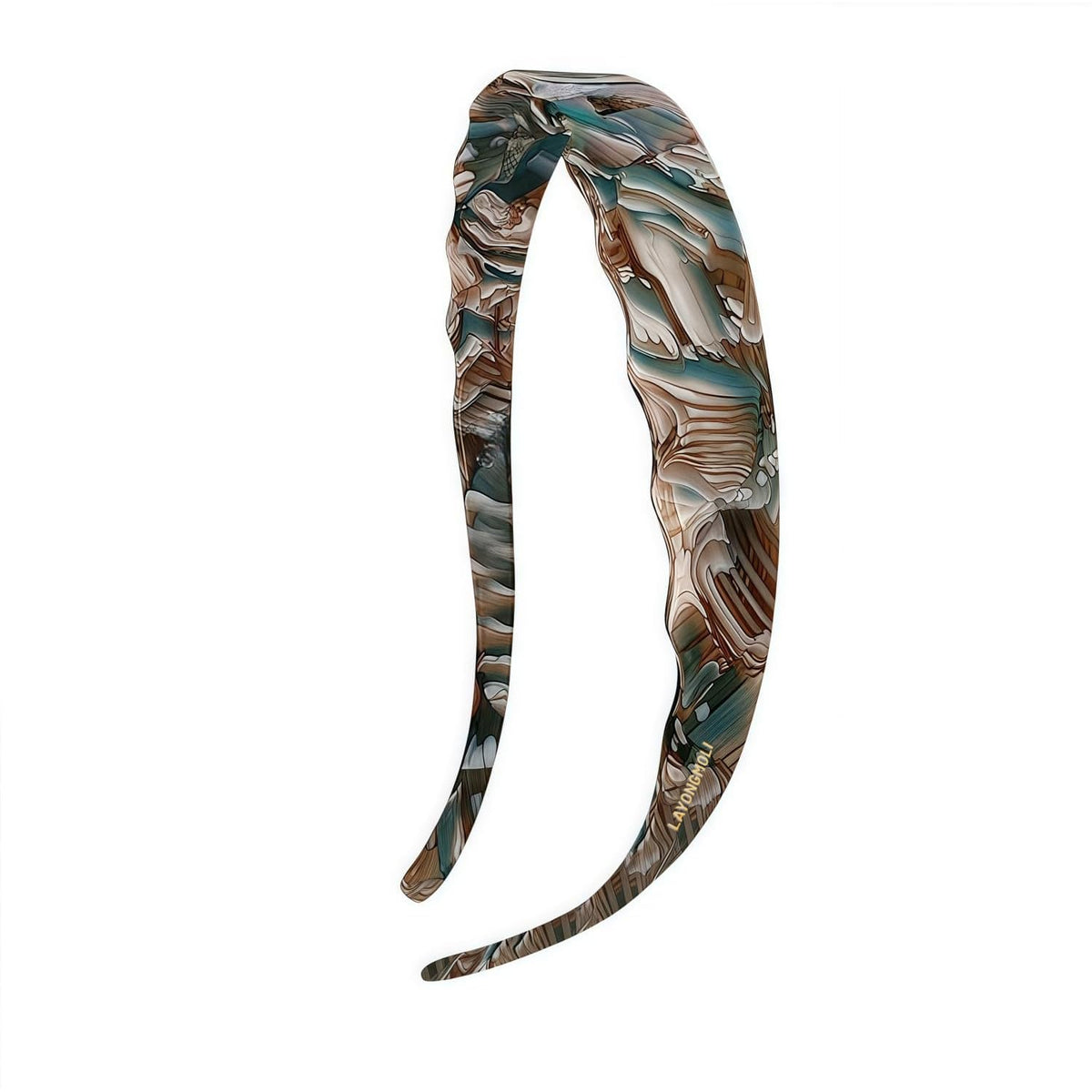 LAYONGMOLI front view showing blue marble band and sleek silhouette for polished style