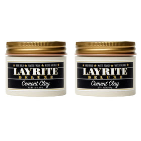 Layrite Deluxe Cement Clay front packaging showing two jars and clear labeling for convenience