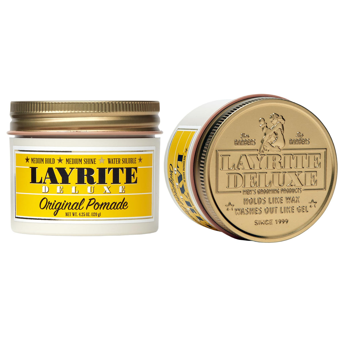 Layrite texture close-up cream-like pomade showing easy spread benefit