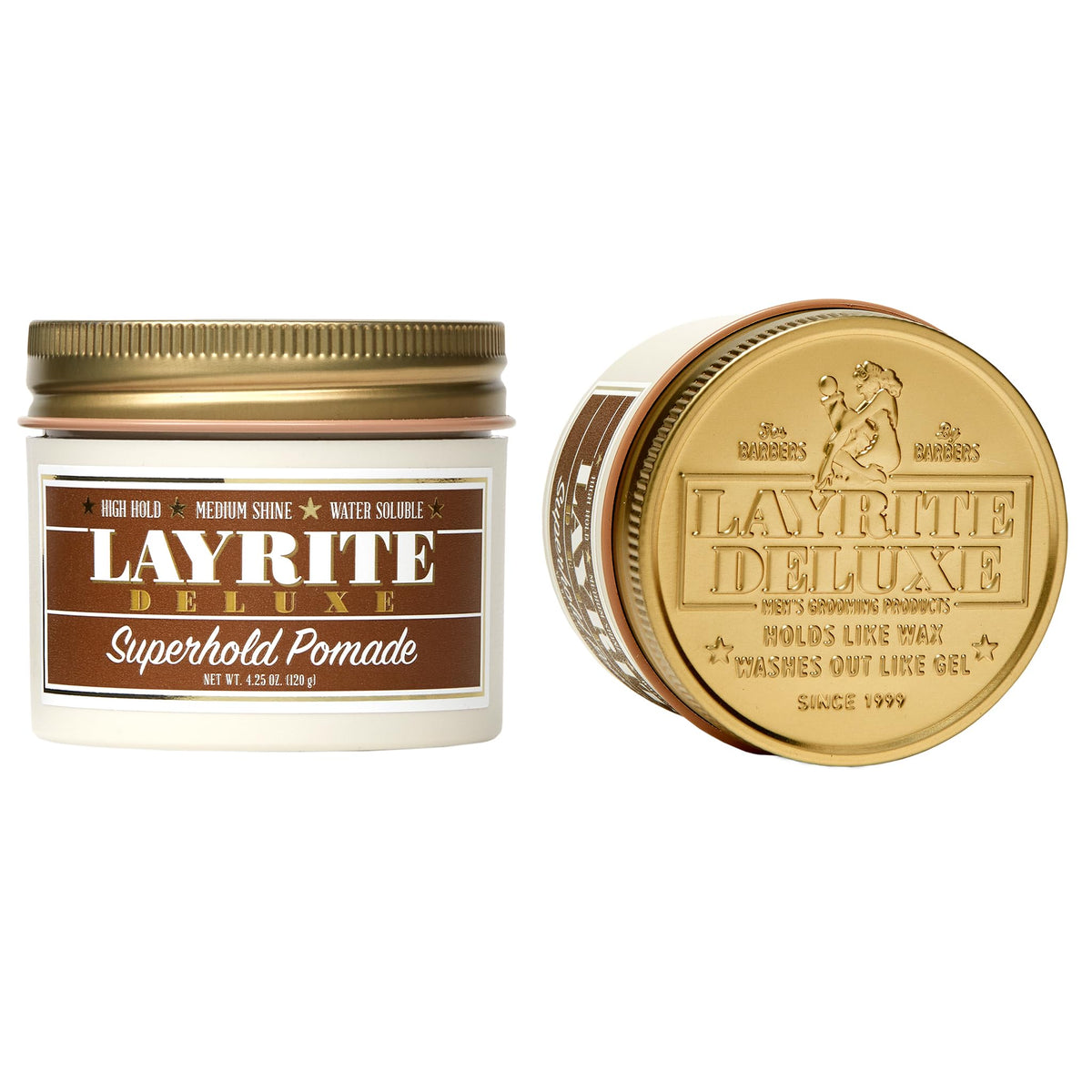 Layrite Deluxe Superhold texture close-up showing thick creamy hold