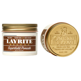 Layrite Deluxe Superhold texture close-up showing thick creamy hold