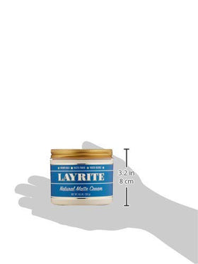Model with styled hair using Layrite Natural Matte showing natural matte finish