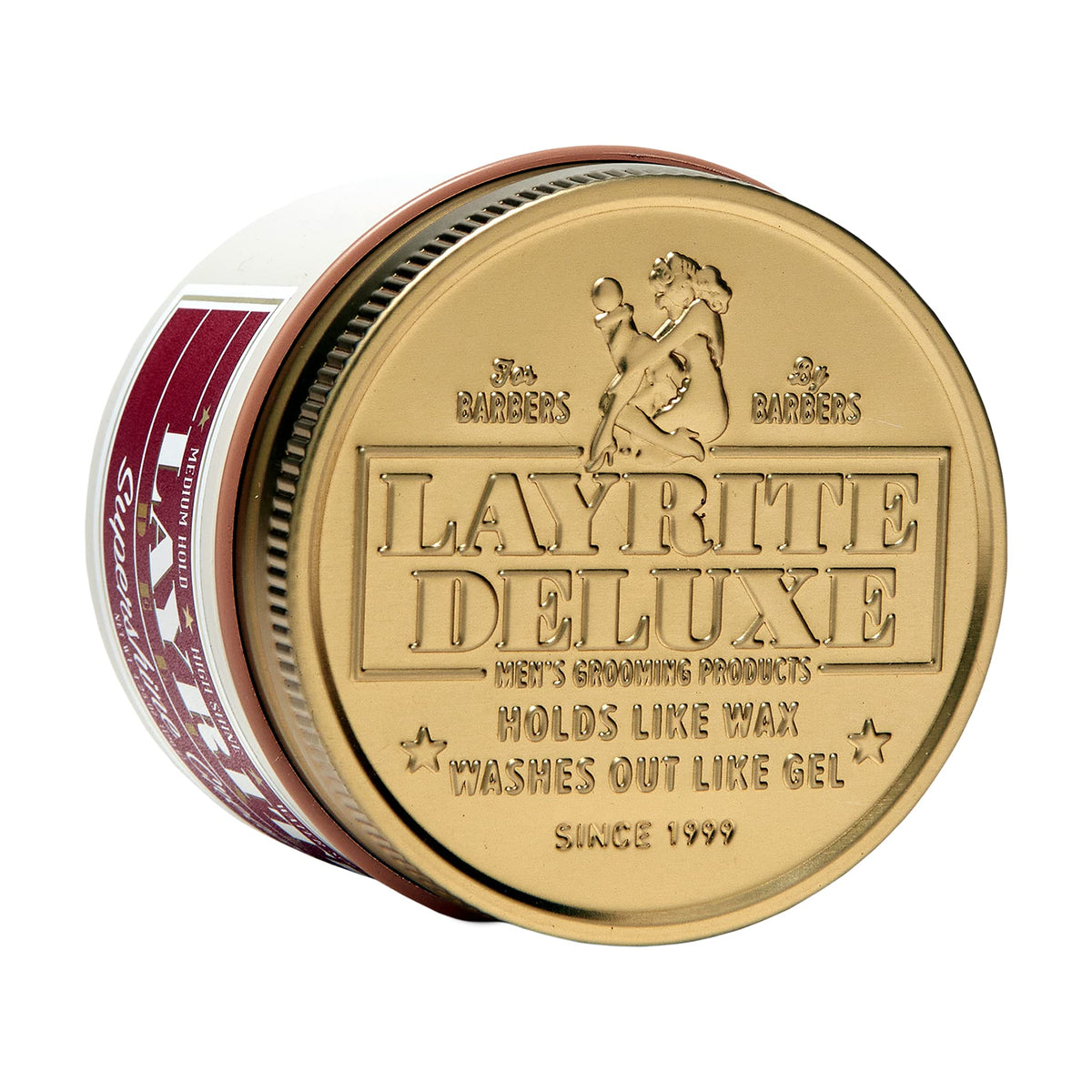 Layrite Supershine Cream in use comb styling for sleek, high-shine hair