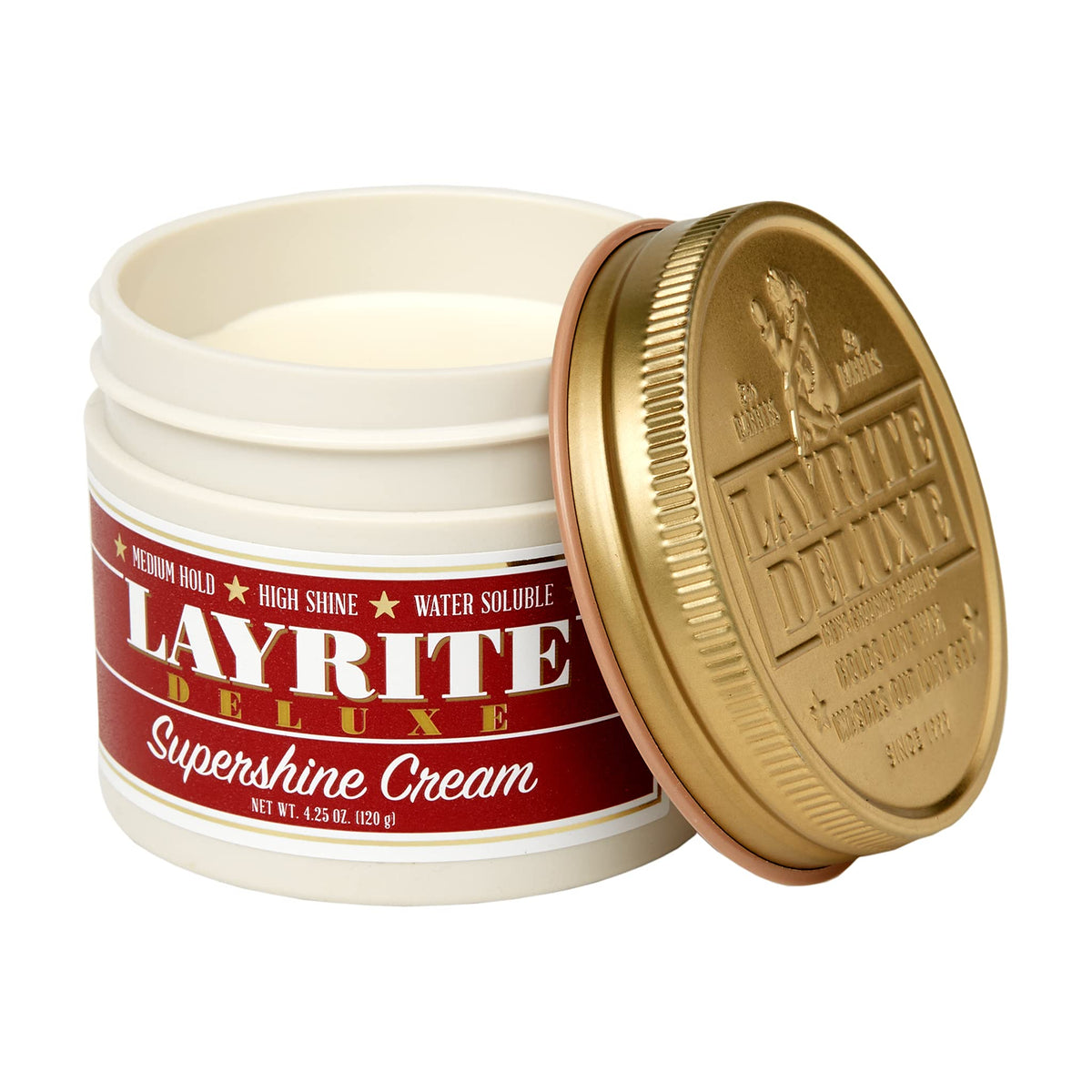 Layrite Supershine Cream texture close-up highlighting smooth, creamy finish