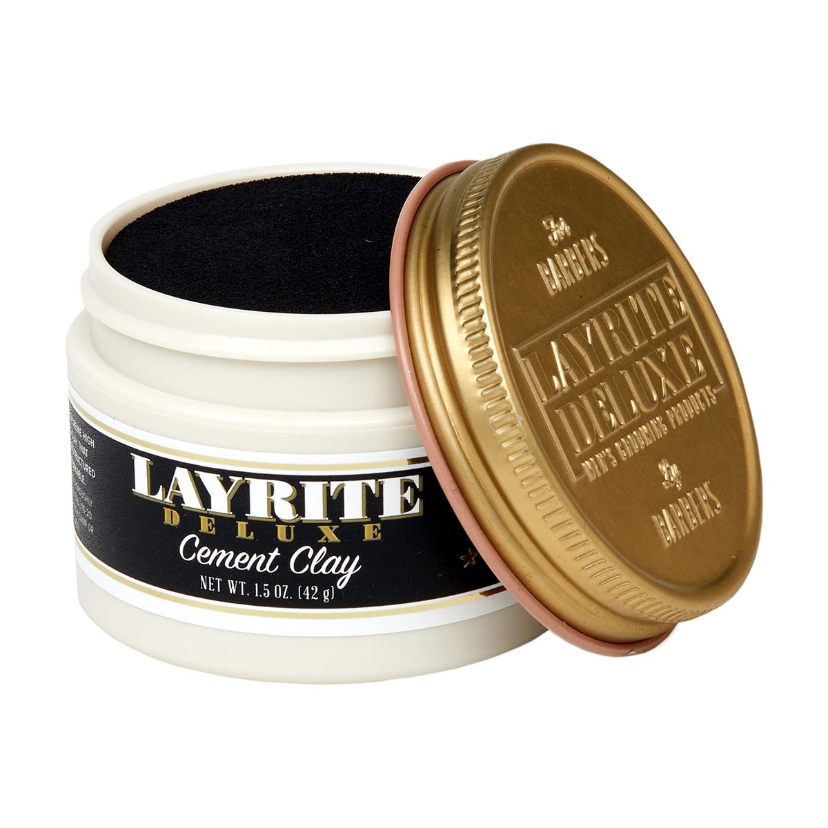 Layrite close-up of clay texture demonstrating matte finish and thickening styling properties