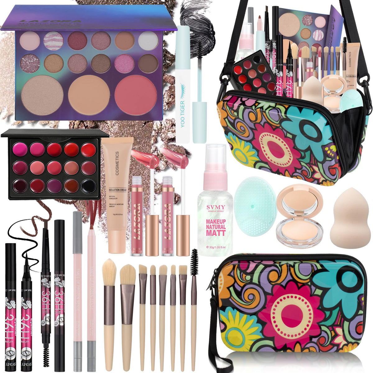 LAZORA front packaging showing full kit contents and gift-ready presentation
