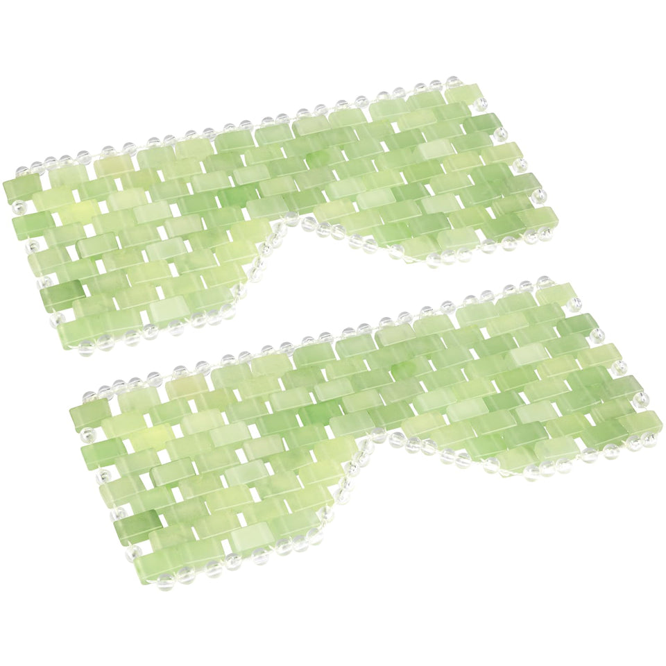 LazyGa front view of both jade eye masks showing calming design and coverage