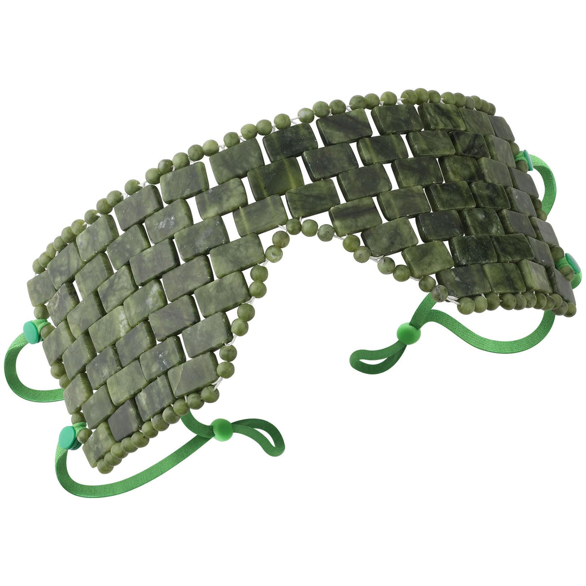 LazyGa front view of jade eye mask showing full coverage and comfort benefit