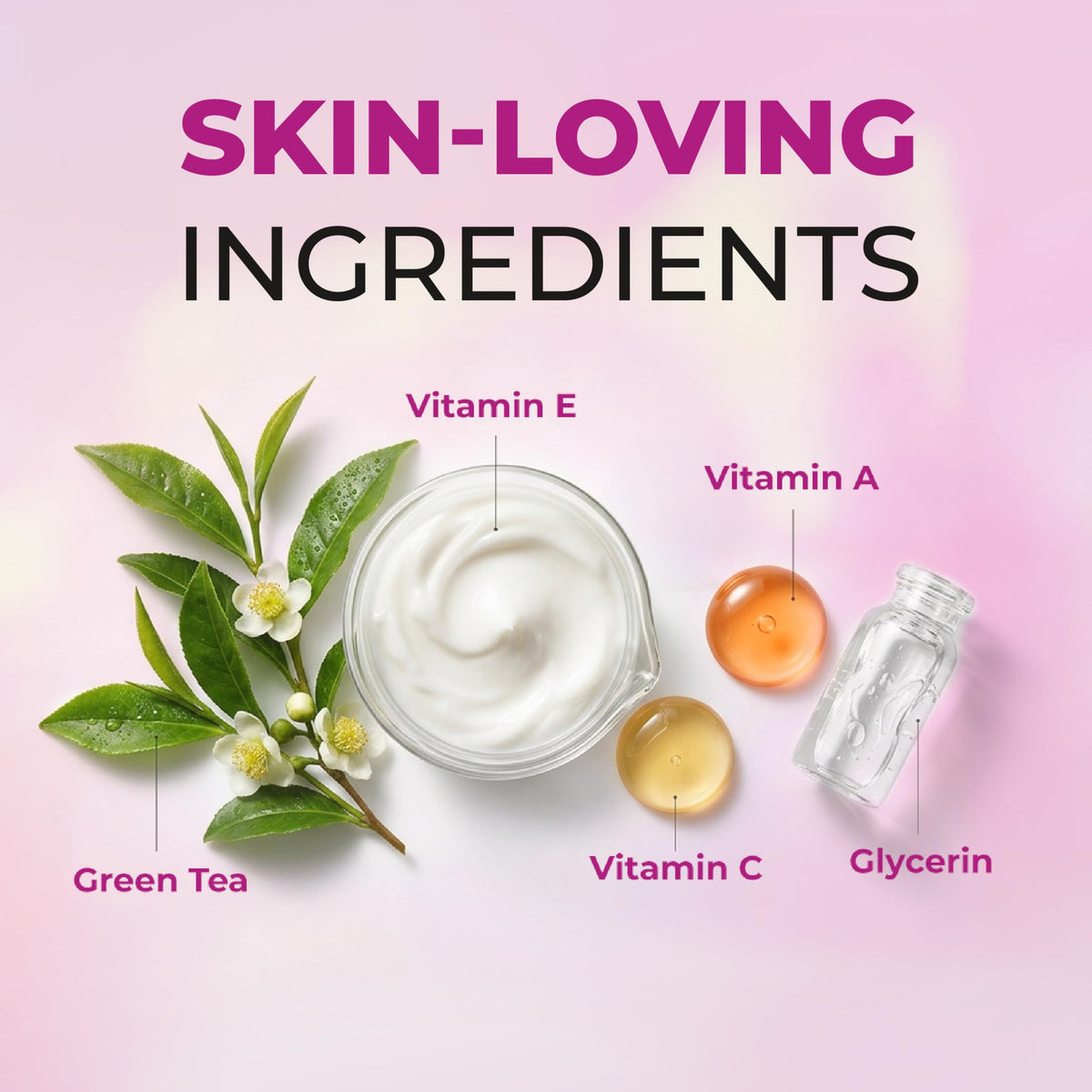 SKINCARE LdeL COSMETICS RETINOL being applied to hands to improve softness instantly