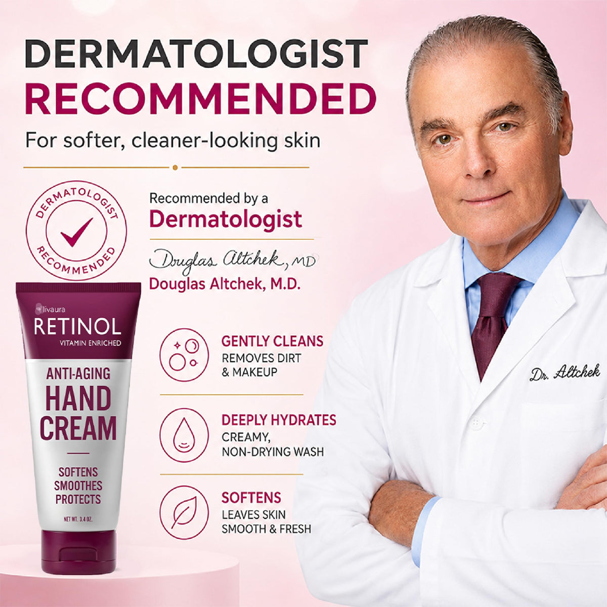 SKINCARE LdeL COSMETICS RETINOL tube in a purse demonstrating portable hand care