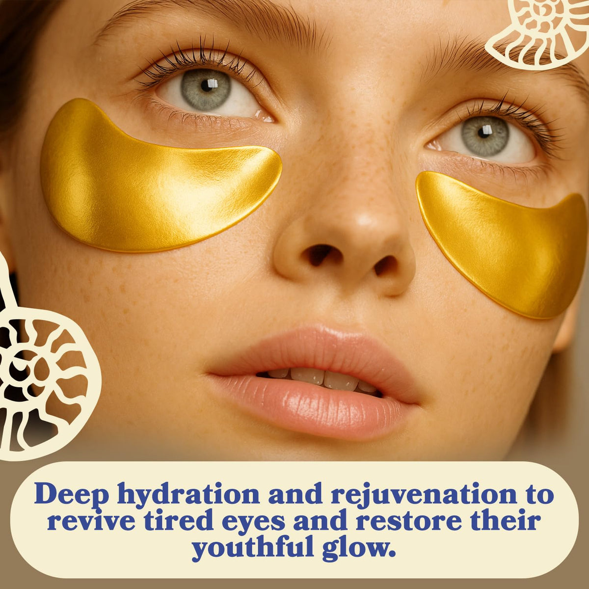LE GUSHE conceptual before and after eyes showing reduced puffiness benefit