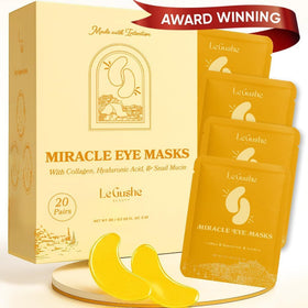 LE GUSHE front packaging showing gold eye patches, convenient travel-ready gift