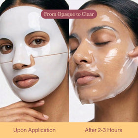 LE GUSHE hydrogel texture close-up highlighting smooth gel and deep hydration