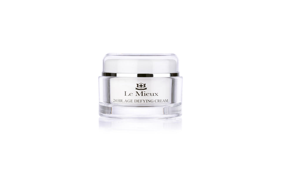 Le Mieux jar front view showing elegant label and size benefit