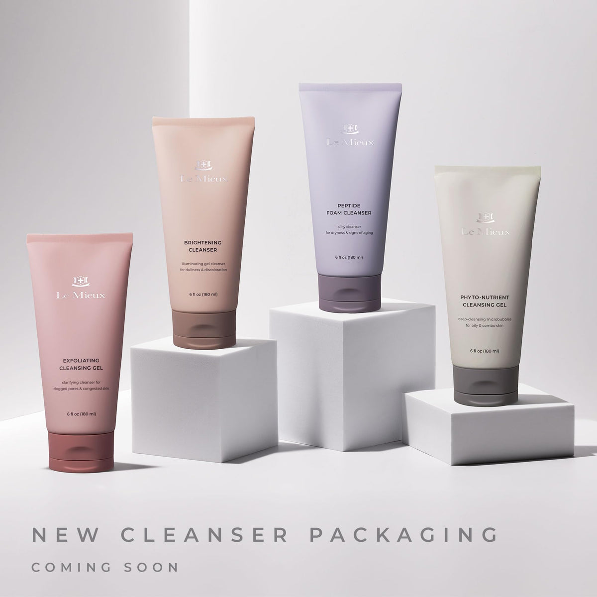 Le Mieux foaming cleanser in hand rinsing impurities away
