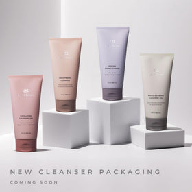 Le Mieux foaming cleanser in hand rinsing impurities away