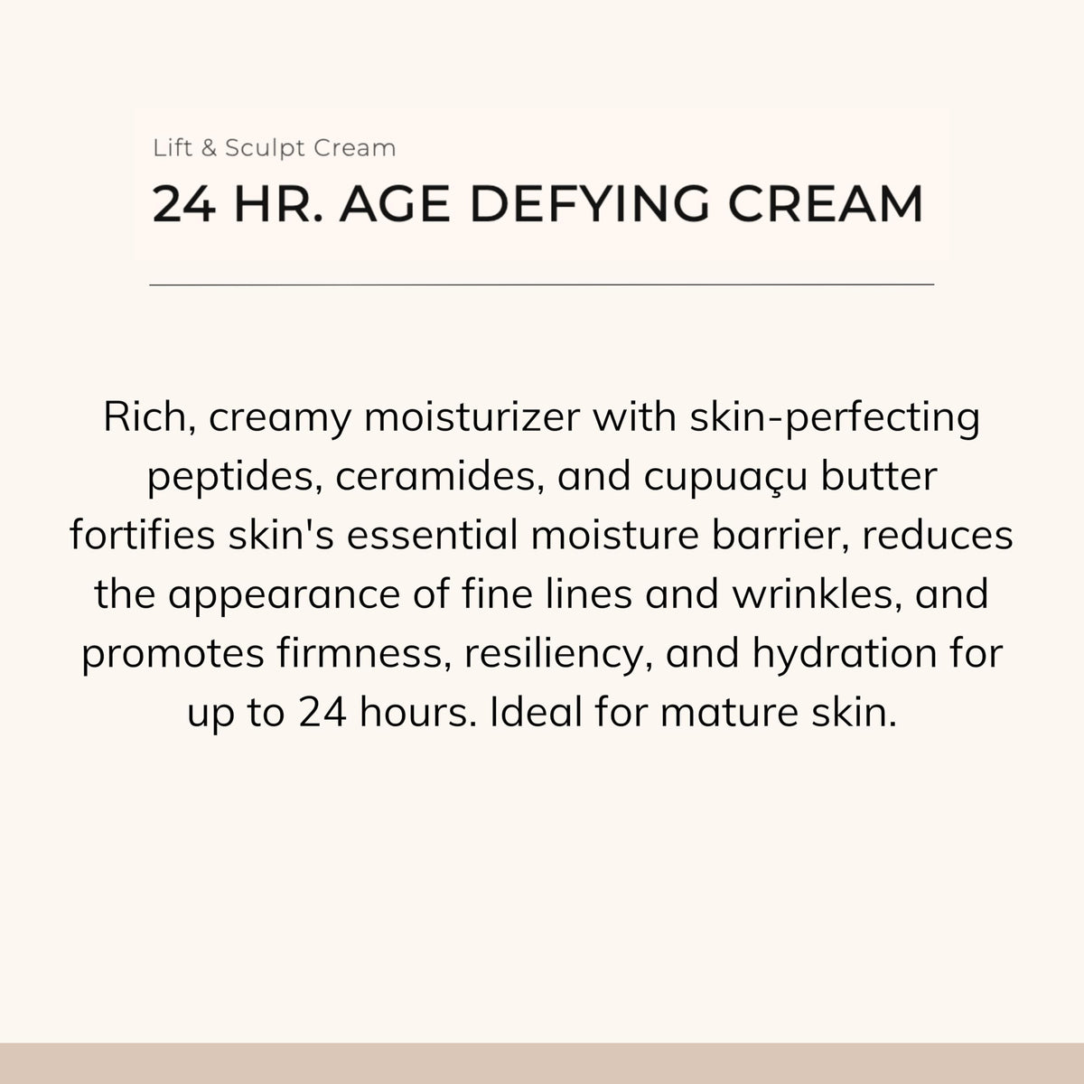 Le Mieux ingredients focus on peptides and ceramides for firmness