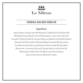 Le Mieux bottle beside kukui and argan oils, highlights nourishing botanical blend