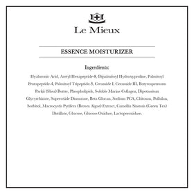 Le Mieux ingredient label close-up showing peptides and marine collagen benefit