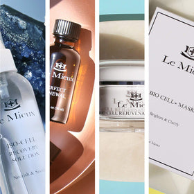 Applying Le Mieux cream under eye demonstrating quick absorption and non-greasy benefit