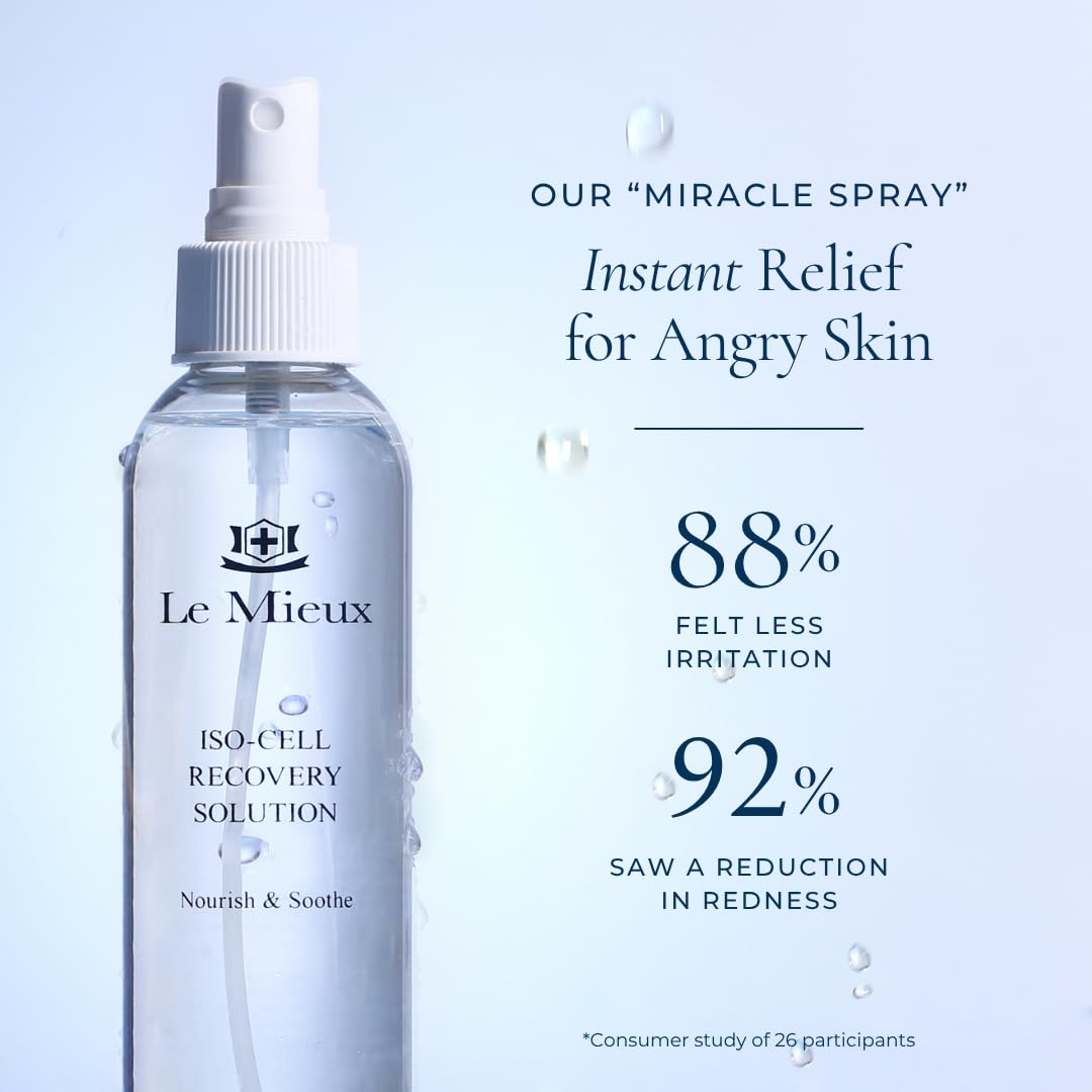 Le Mieux IsoCell droplet on skin demonstrating fast absorption benefit