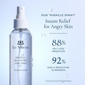 Le Mieux IsoCell droplet on skin demonstrating fast absorption benefit