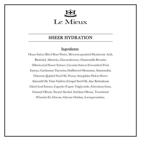 Le Mieux whipped gel texture close-up illustrating fast-absorbing, non-greasy hydration