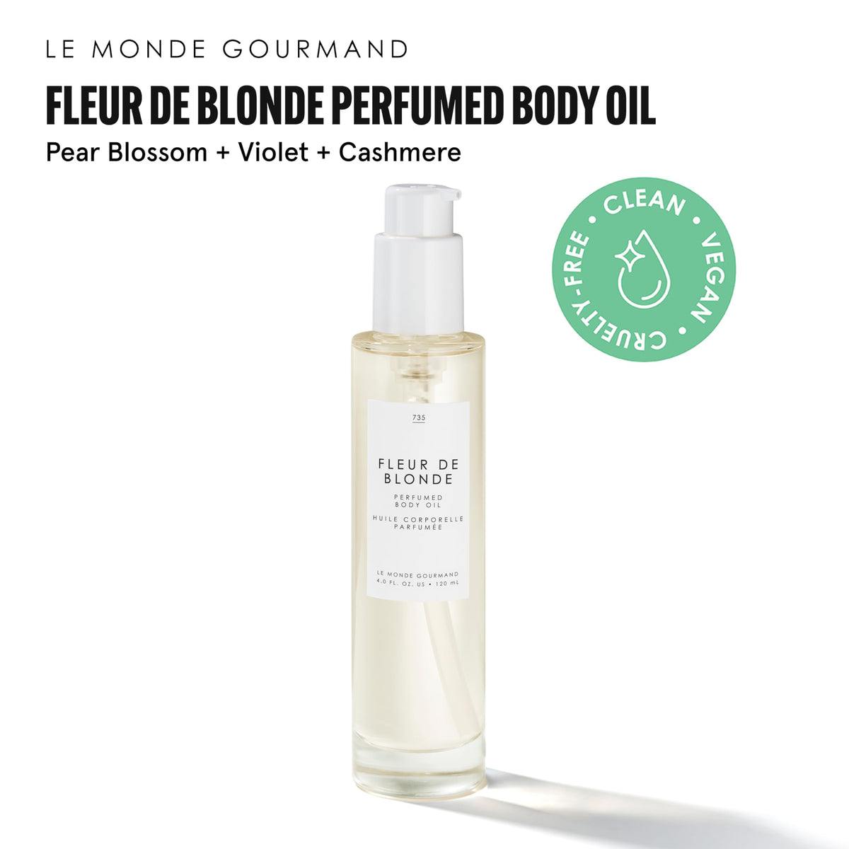 Le Monde Gourmand close-up of oil texture highlighting silky finish