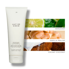 Le Monde Gourmand open tub with vanilla praline notes conveying indulgent scent