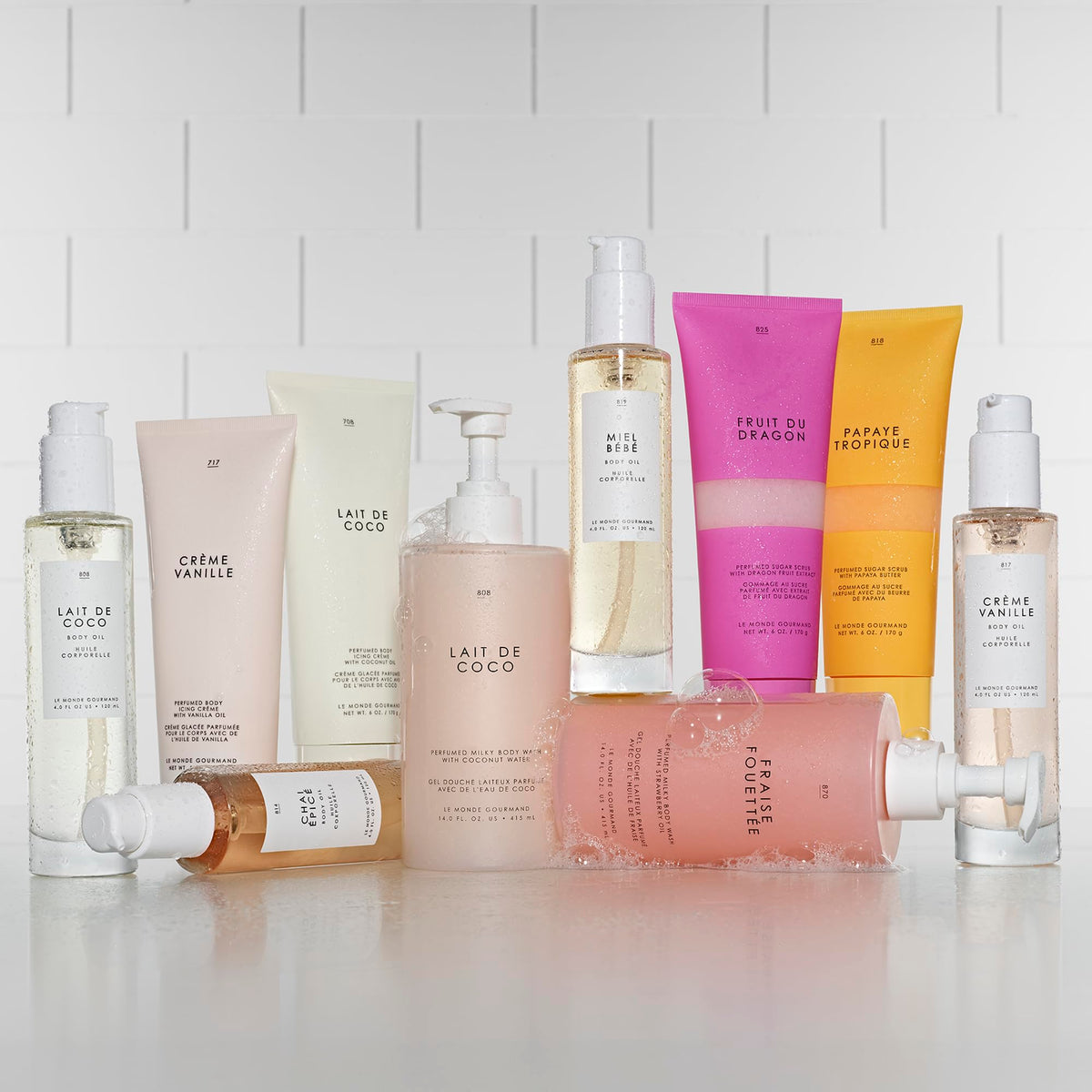 Le Monde Gourmand lifestyle with scarf suggesting cozy seasonal fragrance wear