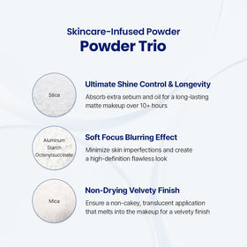 Le' Nubele mini powder inside bag for quick touch-ups and shine control