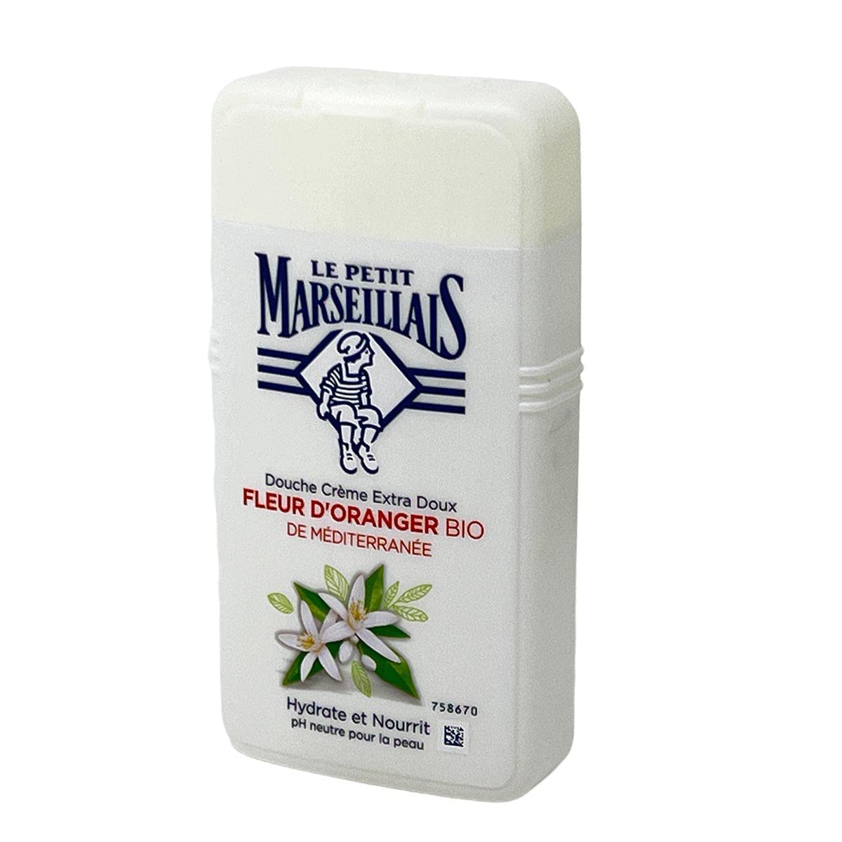 Le Petit Marseillais bottle in use under shower illustrating gentle cleanse