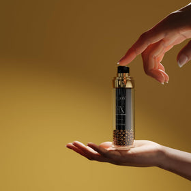 Le Pois FIX night cream ingredients display with pea protein and hyaluronic acid benefits