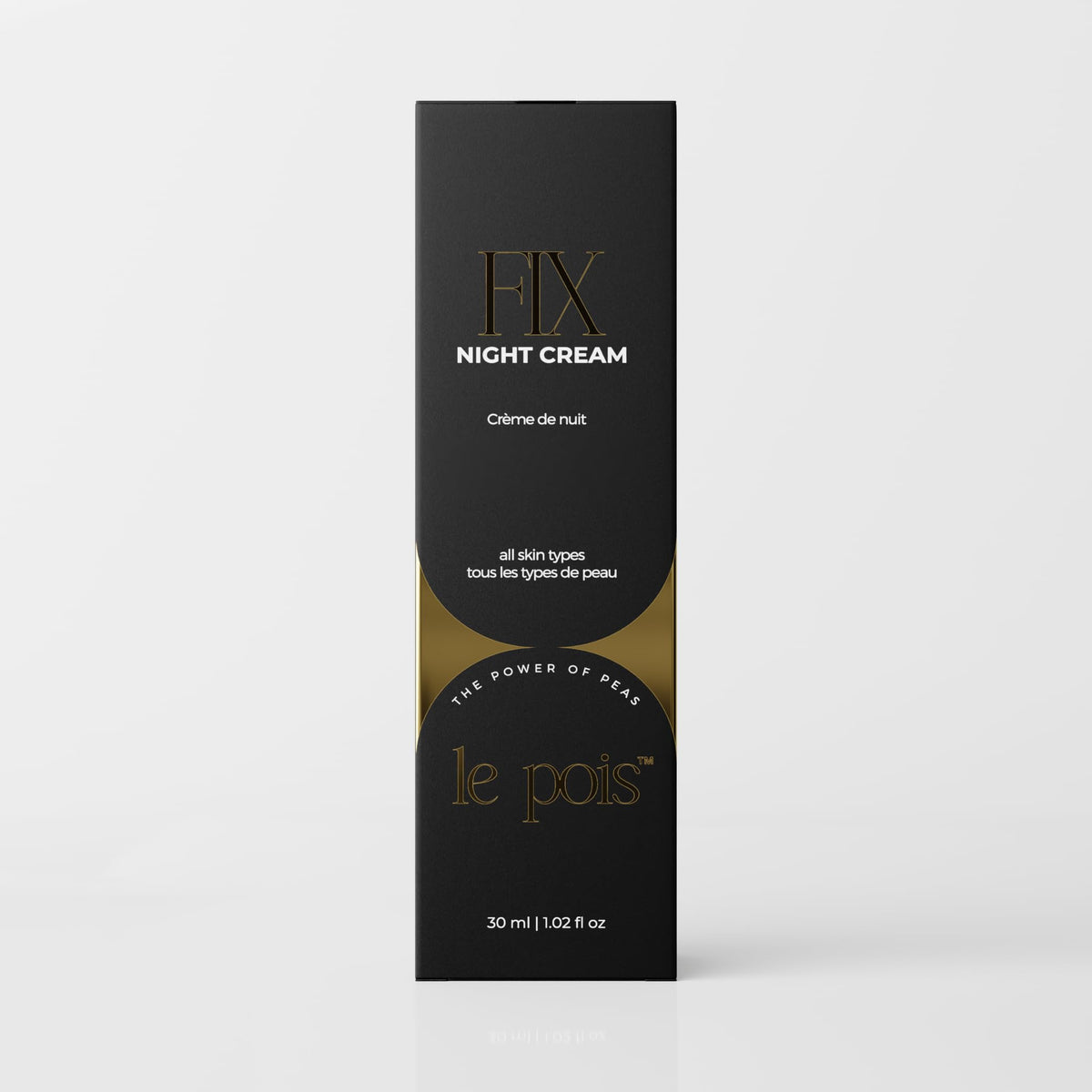 Le Pois FIX night cream cream texture close-up highlighting rich, fast-absorbing moisture