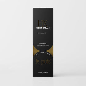 Le Pois FIX night cream cream texture close-up highlighting rich, fast-absorbing moisture