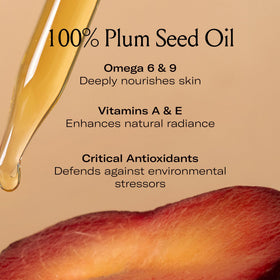 Le Prunier oil texture glistening to show lightweight, fast-absorbing finish