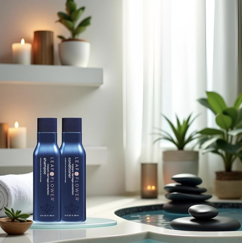 Leaf & Flower duo staged in bathroom for daily routine convenience