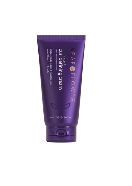 Leaf & Flower front packaging of Instant Curl Defining Cream showing brand and size