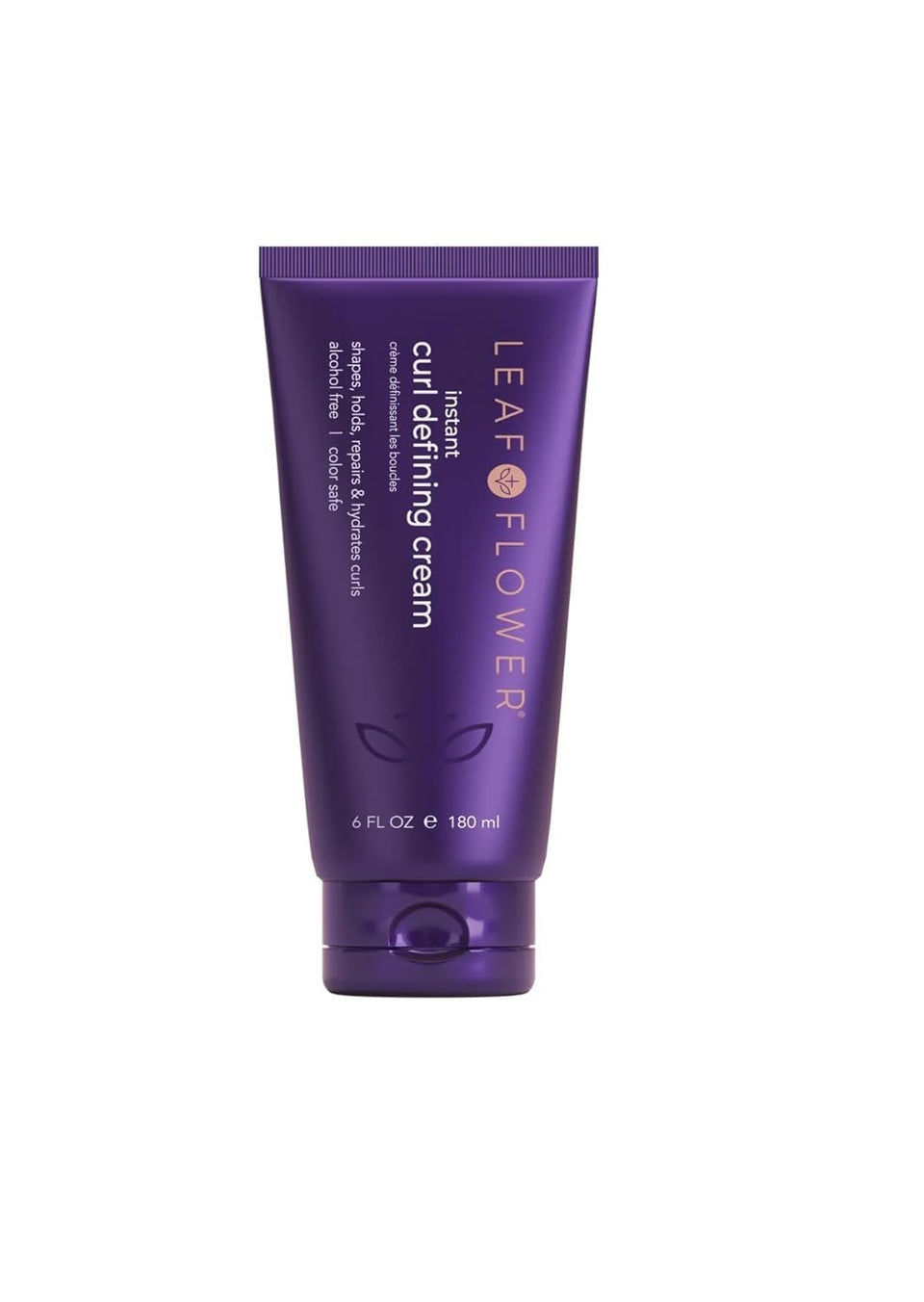 Leaf & Flower front packaging of Instant Curl Defining Cream showing brand and size
