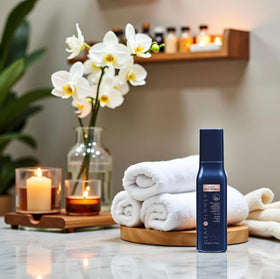 Leaf & Flower pump dispensing serum demonstrating controlled dosing and convenience
