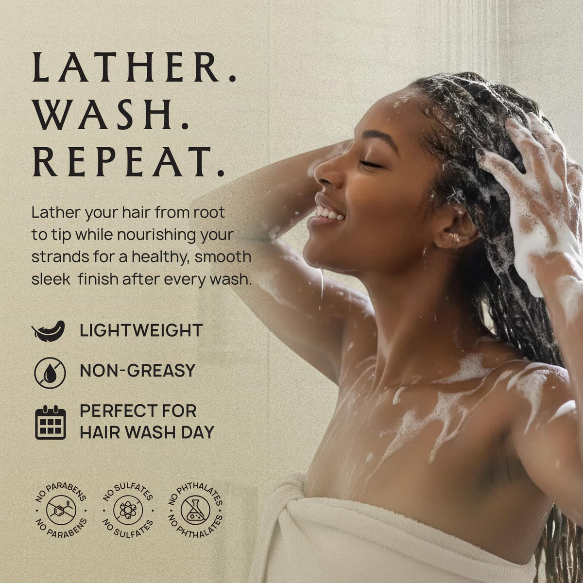 Lebanta label ingredients detail emphasizing clean, sulfate-free formula benefit