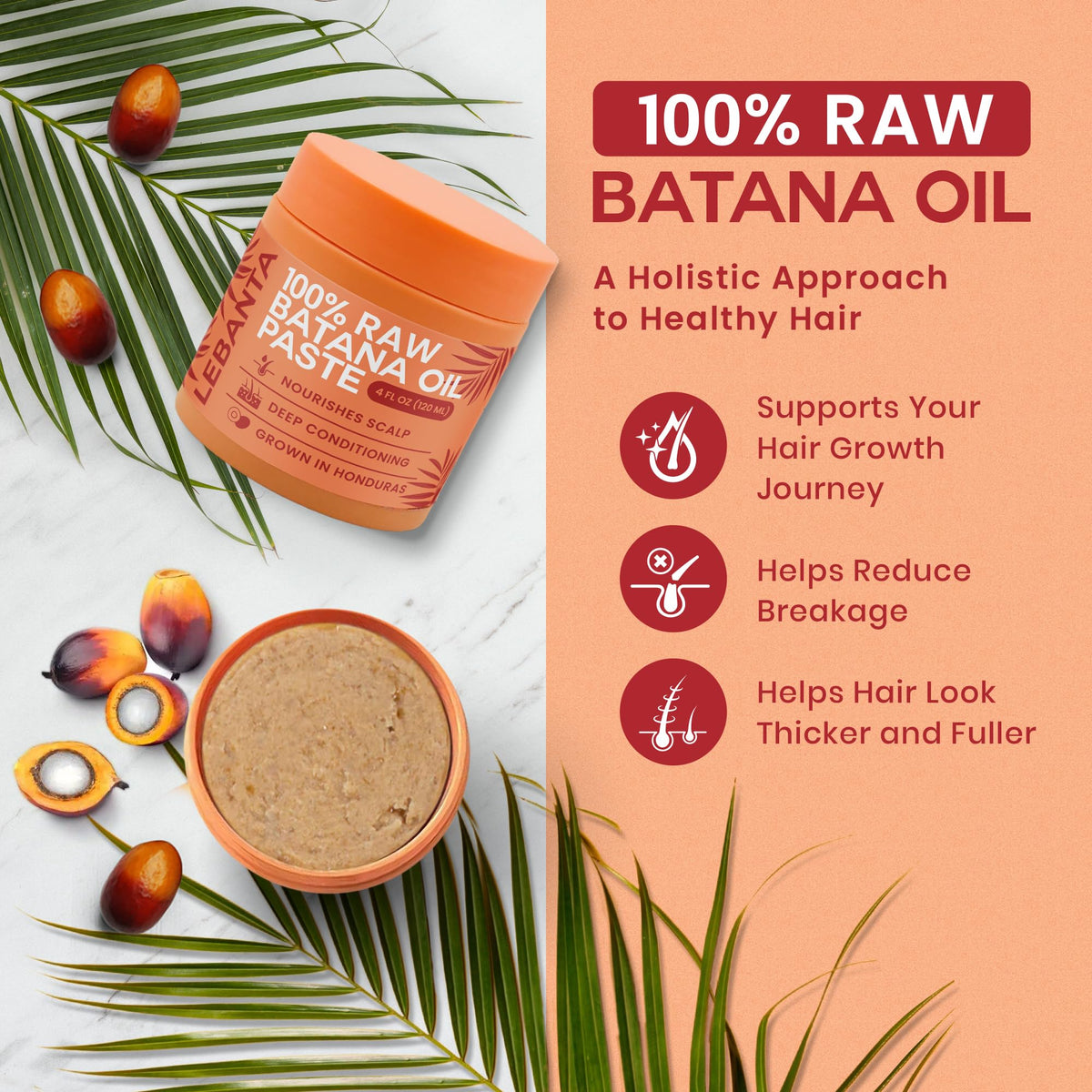 Lebanta pouring batana oil to reveal rich texture and deep moisturizing benefit
