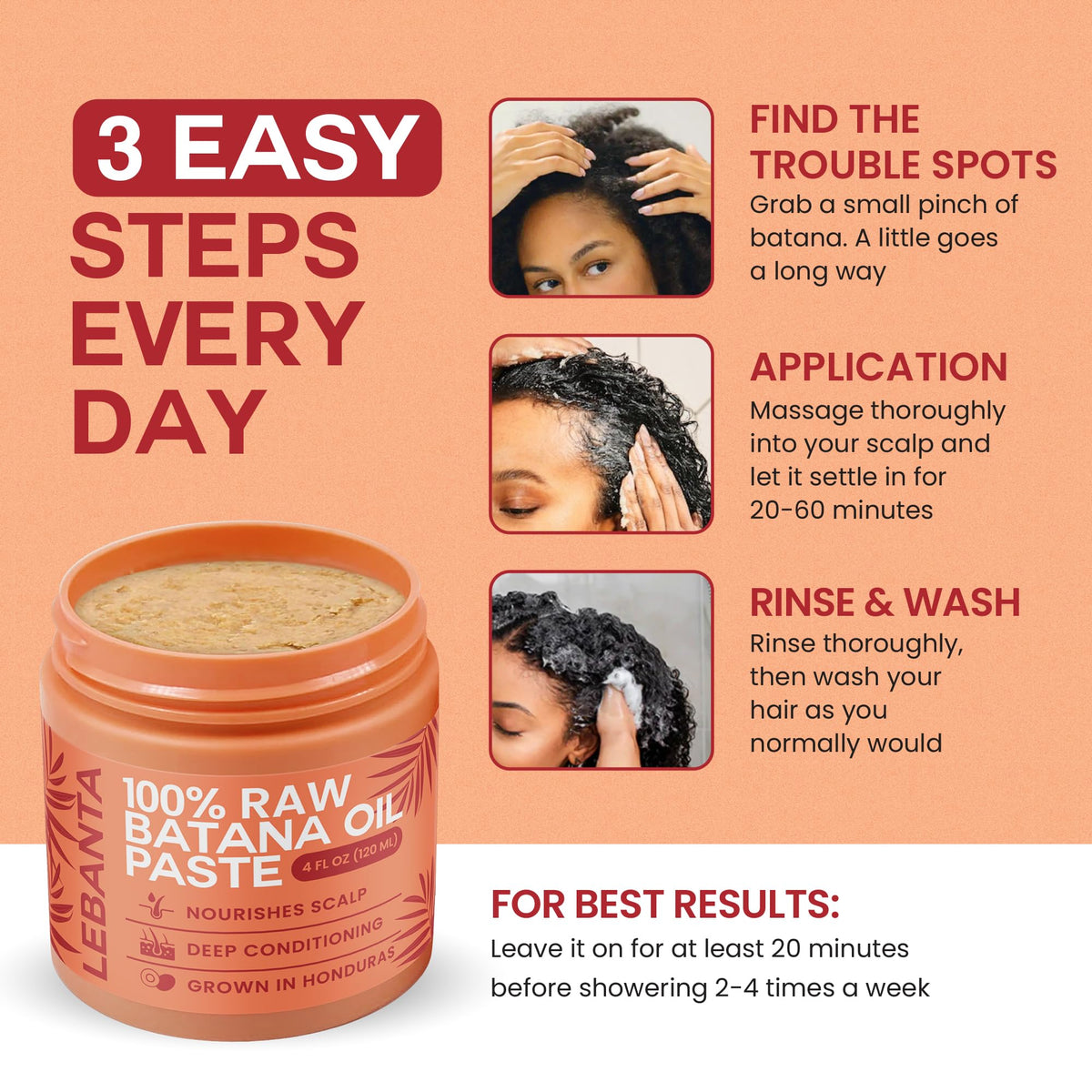 Lebanta before and after hair showing enhanced shine and smoother appearance