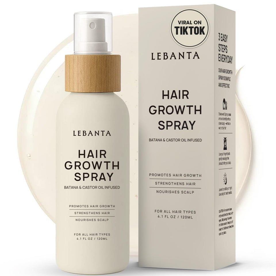 Lebanta front packaging showing bottle and brand for lightweight shine