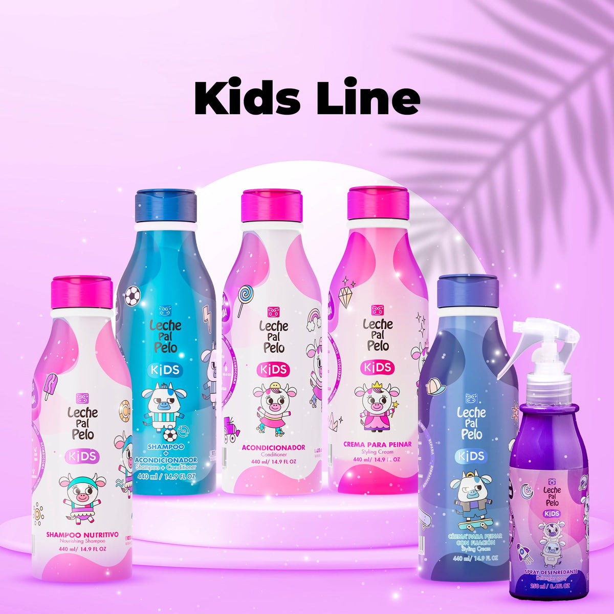 Leche Pal Pelo on bathroom shelf in family setting suggesting daily use